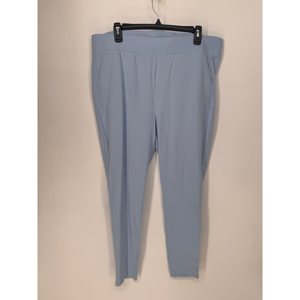 Torrid Leggings Womens 3 Light Blue EUC High Rise Cotton Blend Pockets